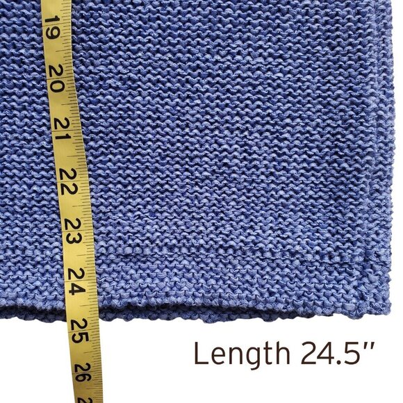 J.Jill Textured Open Weave Cotton Blend  Sweater Periwinkle Blue Size M - Picture 11 of 15